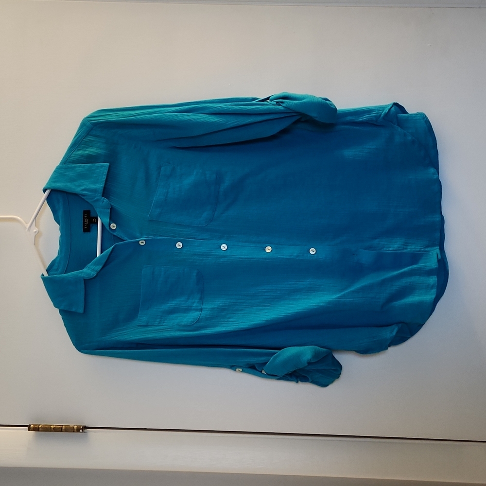 Talbots Blue SP Button Up Blouse